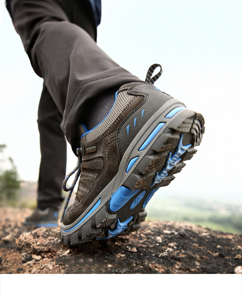 camel骆驼户外情侣款徒步鞋 男女防滑缓震休闲透气低帮系带徒步鞋