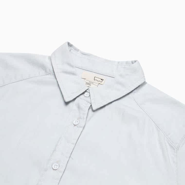 Levi’s/李维斯夏季女士水洗蓝纯棉立领短袖连衣裙17420-0001