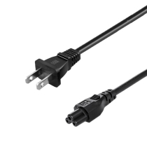 Straight head two plug to turn plum tail ultra-short notebook portable line three holes plum tail short line plum power cord short