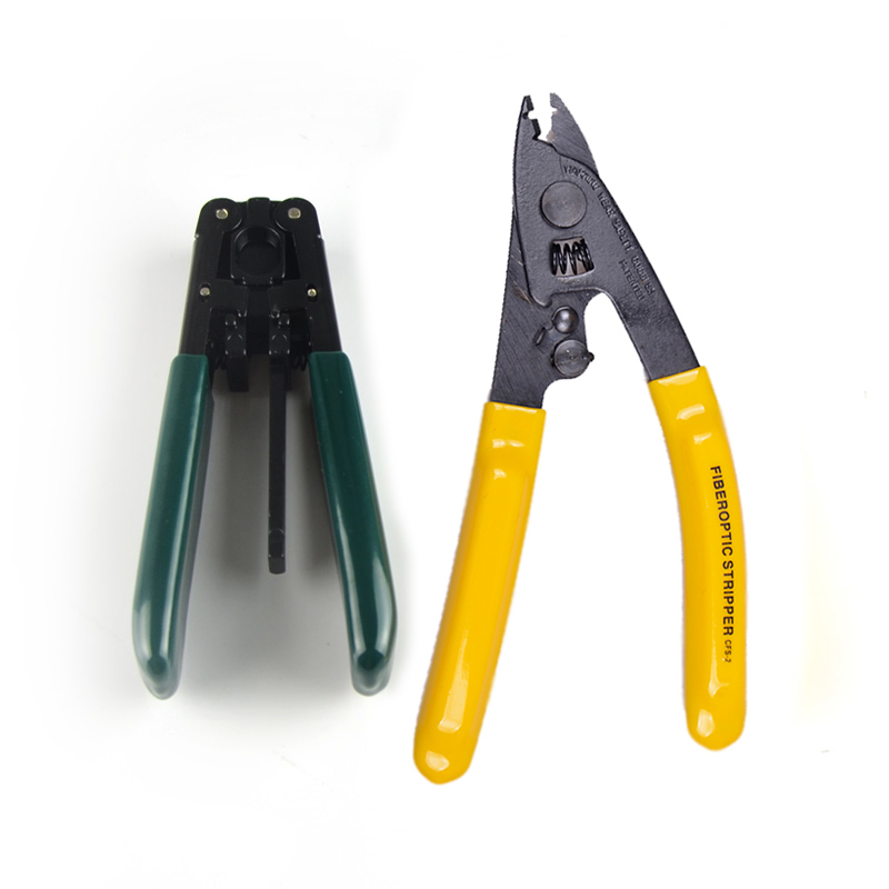 haohanxin dual-port cfs-2 optical fiber stripping pliers leather line optical cable stripper set miller pliers stripping pliers