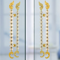 Thickened crystal stainless steel tempered glass door handle glass door big handle door big handle armrest rose gold