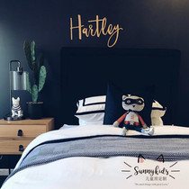 ins Nordic style English name custom Birthday party Bedroom decoration Shop decoration photo props Gold