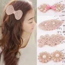 Hans Lace Pearl Hair Post Liu Hai Patch Magic Stick With Sea Paste Wash Face Crummy Hair Stickless Solid Sticky Head Decoration Hair Accessories