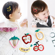 Korean Children Hair Ornaments Girl Drop Glazed Fruit Cherry Strawberry Clip Small Baby Hairclip Girl Card Hairpin Accessories