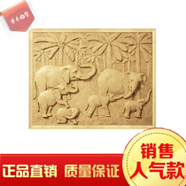 Artificial sandstone wall hanging Zhongnan subculture Wall custom hotel lobby sandstone background wall Group elephant decorative relief