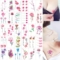(30 sets) hipster tattoo stickers waterproof female color rose lasting girl Net red tremble sound
