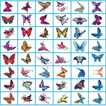 (A 50) tattoo sticker waterproof female lasting simulation sexy Korean and Japanese 3D butterfly Xiaoqing novice chest
