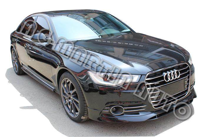 奥迪a6l c7改abt款包围audi a6 c7 前唇侧裙后唇尾嘴排气包围