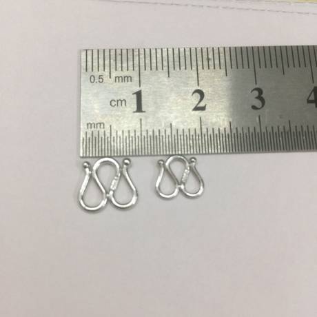 Platinum 950M buckle knuckle buckle DIY platinum accessories W buckle S button bracelet connection buckle double head opening chain groove Platinum 950M buckle knuckle buckle DIY platinum accessories W buckle S button bracelet connection buckle double head opening chain groove