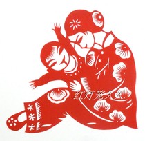 (Mothers Love)Handmade paper cut window grille 25CM decorative painting Mothers Day gift Mothers Day