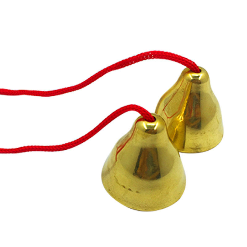 仟威奥尔夫乐器音乐教具系绳铜把柄碰铃撞钟摇钟幼儿早教打击乐器