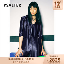 Mall same counter Psalm Womens 2022 Spring and Autumn New Commuter Seven-Point Sleeve Stripe Glossy Blazer