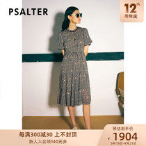 Mall same counter Psalm Womens 2022 Summer Loose Fashion Waist Thin Vintage Floral Dress