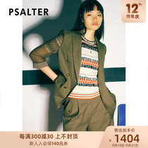 Mall same counter Psalms Womens 2022 Summer Mesh Splicing Cropped Sleeve Commuter Casual Blazer