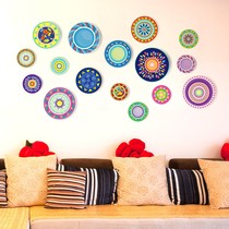 3D three-dimensional creative wall stickers living room TV sofa background wall decoration Bohemia self-adhesive wall painting stickers