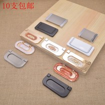 Drawer cabinet door handle European invisible cover paperback cabinet wardrobe door handle black simple cabinet handle