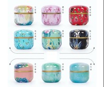 Mini Seal Horse Mouth Iron Case Portable Travel Fit Flowers Tea Leaf Packaging Box Empty Box Small Taiwan Tea Leaf Jars Round Tank
