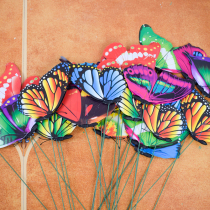 Simulation big butterfly window decoration Kindergarten performance props with pole butterfly wedding wedding props mall Meichen