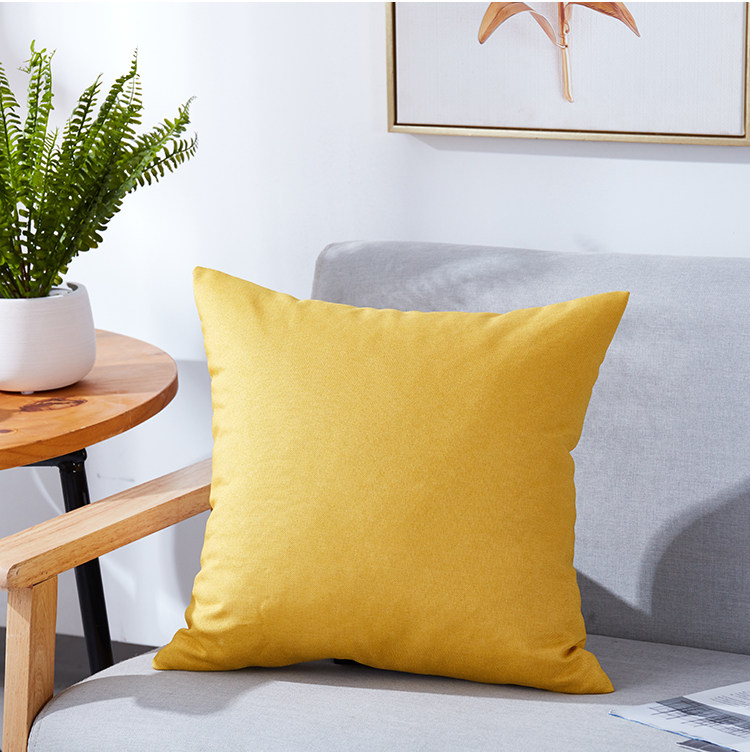 泰国进口乳胶抱枕 靠垫 防亚麻素色沙发靠垫汽车抱枕靠枕腰靠透气