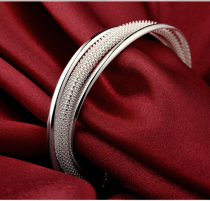 Korean style jewelry three rings net bracelet Korean jewelry bracelet womens silver jewelry bracelet girlfriend wife gift