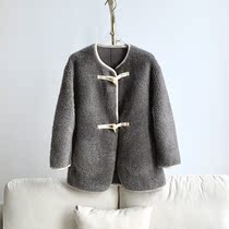 Off-season promotion Haining 2022 new sheep shearing fur coat womens round neck wool fur coat women