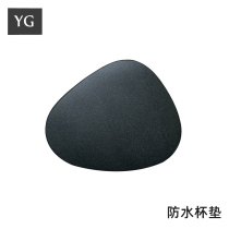 (Leather coaster special set) Simple solid color home practical multi-color leather pad oil-proof and waterproof placematte coaster