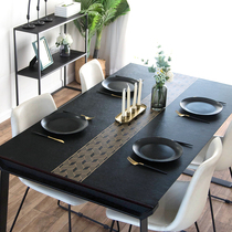 Light luxury leather table mat PVC waterproof oil-proof wash-free rectangular household tea table mat desk TV cabinet