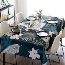 American plant flower cotton Southeast Asian wind hemp table cloth Waterproof oil-proof and anti-scalding Coffee table table cloth