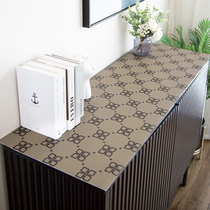 Light luxury corner cabinet leather mat waterproof oil-proof wash-free TV cabinet rectangular dust mat kitchen table tablecloth
