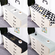 Nordic style ins TV cabinet Tablecloth Fabric side cabinet Shoe cabinet cover cloth bucket cabinet Rectangular waterproof and dustproof tablecloth