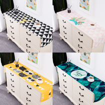 Nordic simple ins shoe cabinet cover cloth Water and dustproof rectangular fabric table flag Coffee table bucket cabinet TV cabinet cover cloth