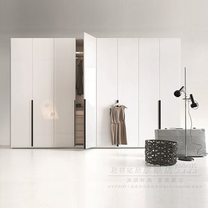 上海全屋定制步入式开门衣柜 现代简约烤漆平