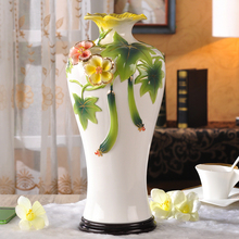新中式陶瓷花瓶瓷器摆件客厅博古架家居装饰品角几高端大气珐琅彩