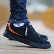 Pull back mens shoes autumn new breathable canvas shoes mens casual shoes Korean version all-match fashion soft bottom sports shoes