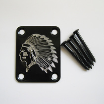 Indian head hand carved guitar neck reinforcement plate neck fixed custom engraving lettering