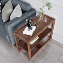 Full solid wood Nordic edge a few sofa side cabinets removable side table modern minimalist living-room rectangular double decker side cabinet