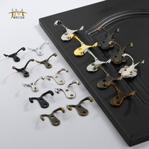 Antique Chinese Creative clothes adhesive hook hanging clothes hook wall hanging door rear clothes hat double hook painted black