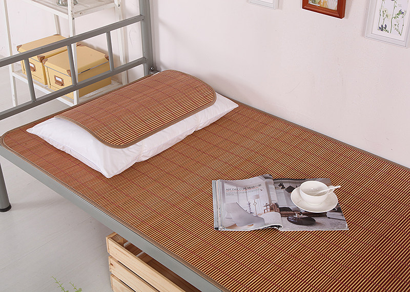 大学生宿舍用竹席可折叠竹凉席子寝室单人上下铺0.9m米双面竹席