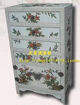 (Hongtaisheng Lacquerware)Pingyao push light lacquer White Chest of drawers Sofa side cabinet Locker
