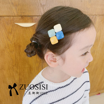 Geometric childrens hair card girls cute Acrylic small square hairpin High cold baby hair accessories