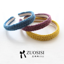 South Koreas new childrens hair accessories Girls braided wool hair band baby cute multi-color twist headband