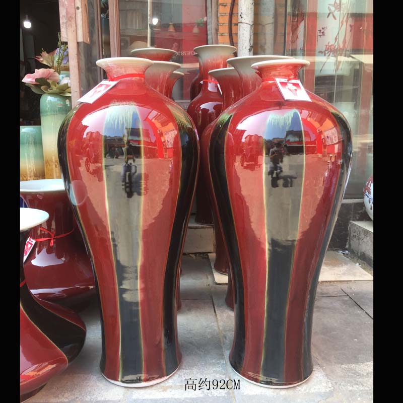 Jingdezhen high - grade large vases, 40, 50, 100 CM big hong mei vase LangHongMei bottles of high temperature porcelain