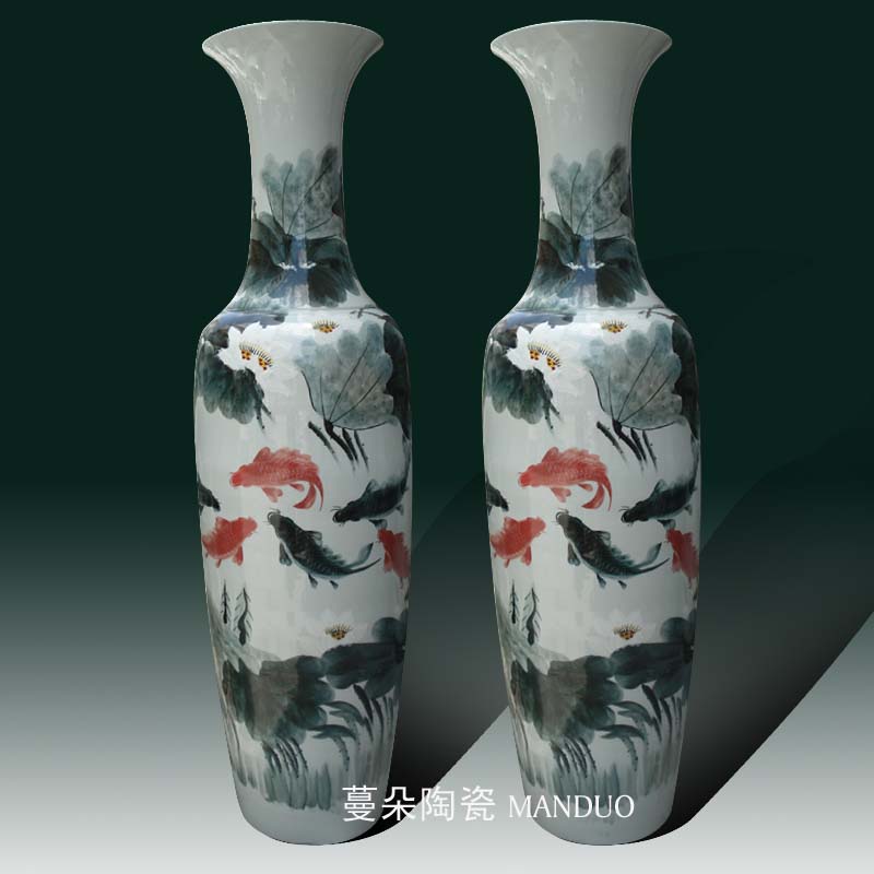 Jingdezhen hand - made years wining the French vase presented the opening a large vase 1.6 meters 1.8 meters tall