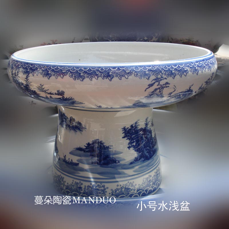 Jingdezhen porcelain Jingdezhen mountain vacation within bonsai rockery high cylinder cylinder between 50 to 55, 76-78