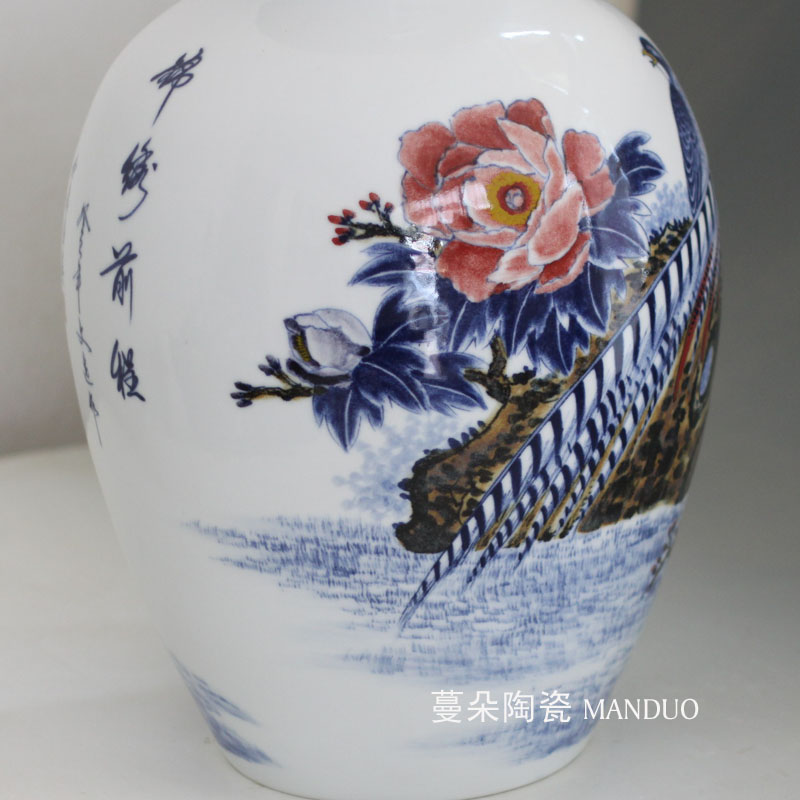 Jingdezhen gift display high - grade porcelain vase rich furnishings the implies a housewarming gift vase appreciation vase