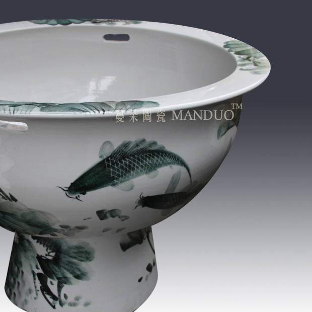Tall courtyard hall ceramic porcelain VAT fish a goldfish bowl lotus pond lily ceramic porcelain crock