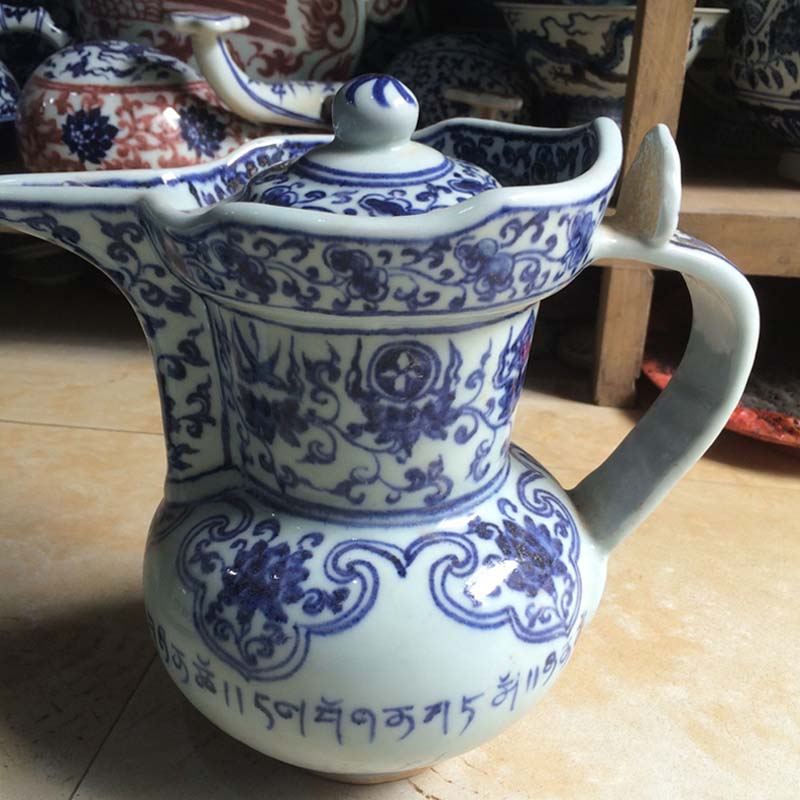 Jingdezhen porcelain pot of mitral daming jintong mitral practical classical pot pot of blue and white porcelain pot