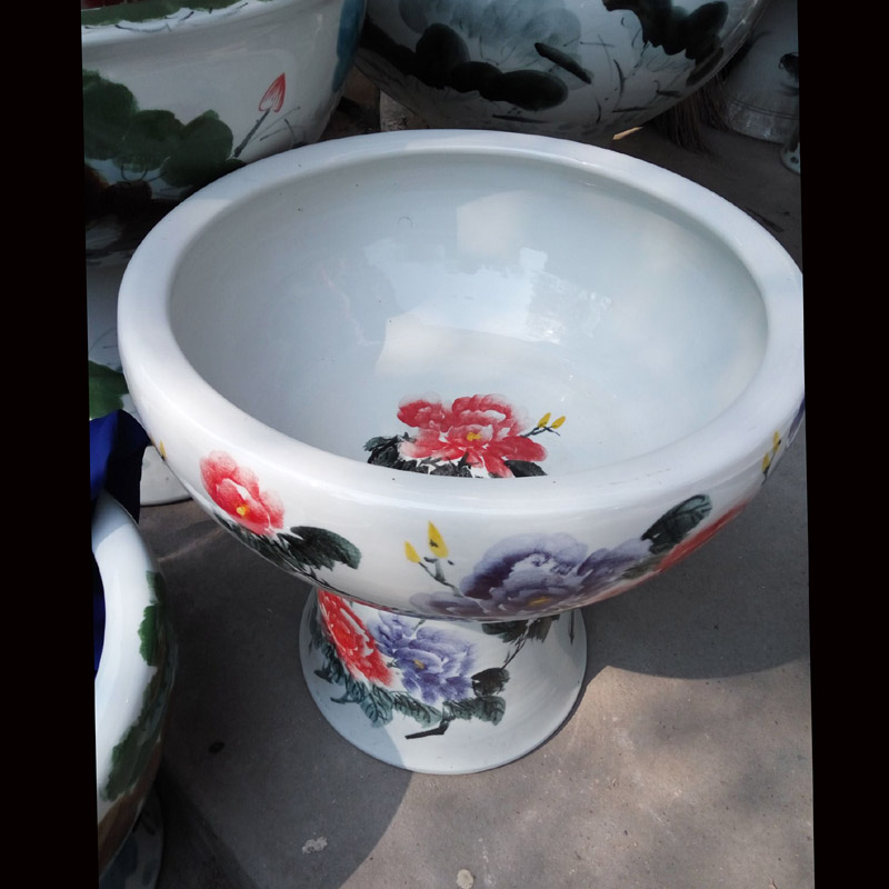 Jingdezhen high ceramic porcelain high aquarium fish breeding goldfish turtle cylinder cylinder M a high - end art