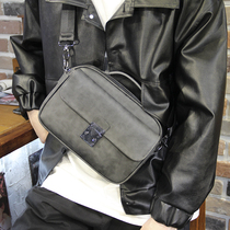 Business Casual Crosswalk Hand Small Bag Mens Bag Street Brief Skew Satchel Korean version Trend single shoulder bag