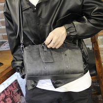 2022 Slanted Satchel Cylinder Individuality Single Shoulder Inclined Satchel Satchel Casual Little Backpack Trend Fashion Small Satchel Bag